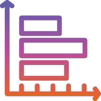 Horizontal Bars showing Progress Vector Icon Design