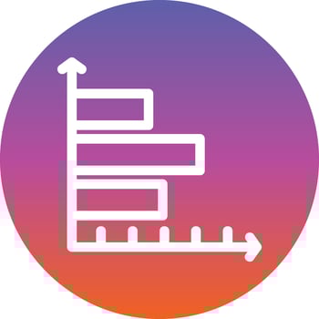 Horizontal Bar Chart Vector Icon Design