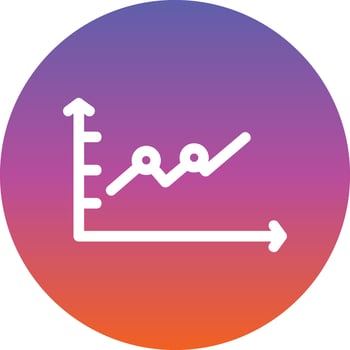 Trend Chart Vector Icon Design