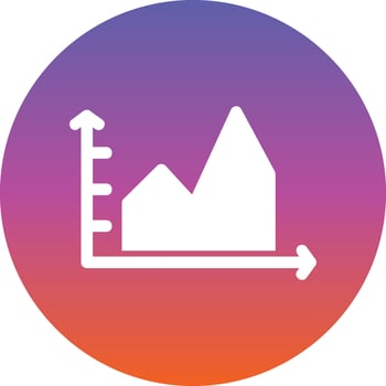 Filled Graph Vector Icon Design