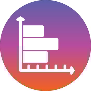 Horizontal Bar Chart Vector Icon Design