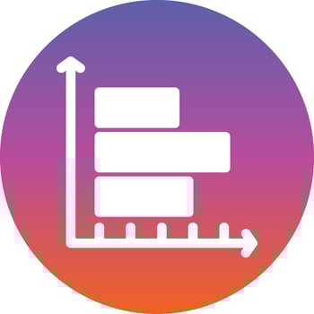 Horizontal Bars showing Progress Vector Icon Design