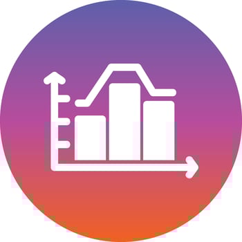 Stacked Graph Vector Icon Design
