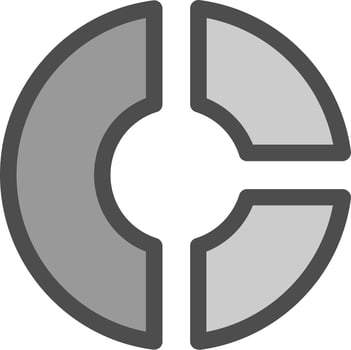 Donut Chart Vector Icon Design