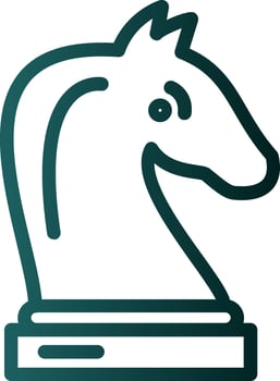 Chess Knight Vector Icon Design