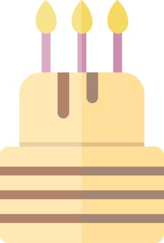 Birthday Cake Vector Icon Design