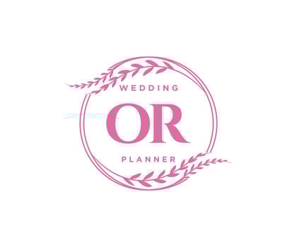 OR Initials letter Wedding monogram logos collection, hand drawn modern minimalistic and floral templates for Invitation cards, Save the Date, elegant identity for restaurant, boutique, cafe in vector