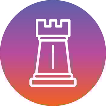 Chess Rook Vector Icon Design