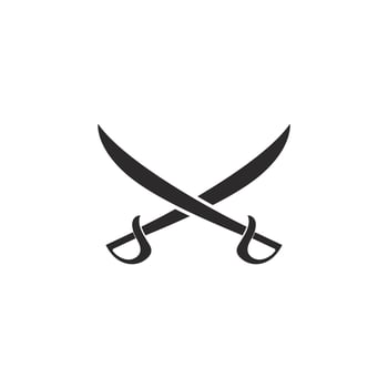 Set of swords logo template vector icon illustration