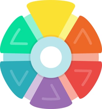 Color Wheel Creative Icon Design vector