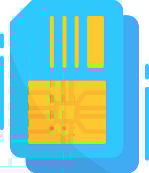 Simcard Creative Icon Design vector