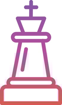 Chess King Vector Icon Design