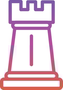 Chess Rook Vector Icon Design