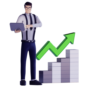 3d business man work for investment and customer service png