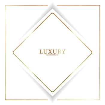 Abstract modern geometric white background. Paper cut style with golden lines. Luxury concept. vector