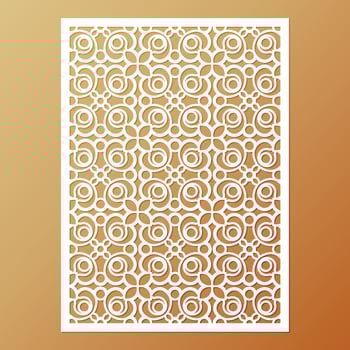 seamless die cut decorative pattern template vector
