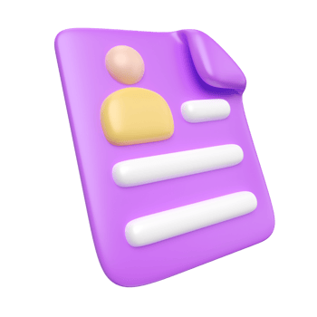 Curriculum Vitae 3D Illustration Icon png