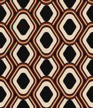 Abstract geometric pattern. Retro red-black color abstract geometric shape overlapping seamless pattern background. Use for fabric, textile, home decoration elements, upholstery, wrapping. vector