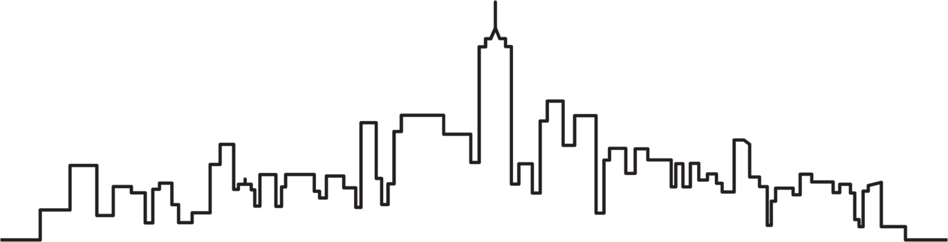 modern cityscape skyline outline drawing. png