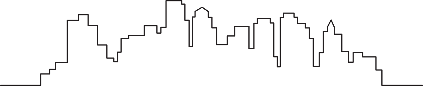 modern cityscape skyline outline drawing. png