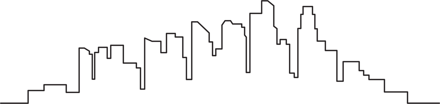 modern cityscape skyline outline drawing. png