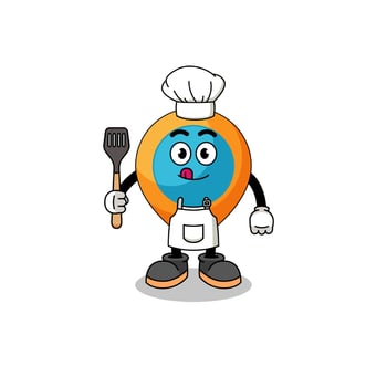 Mascot Illustration of location symbol chef vector