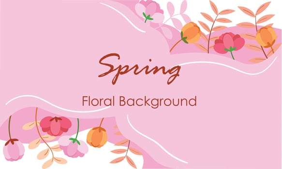 Set of spring and summer wild flowers, plants, branches, leaves and herb. vector