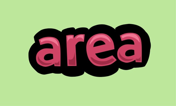 AREA writing vector design on a green background