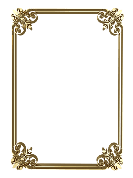 gold decorative frame png