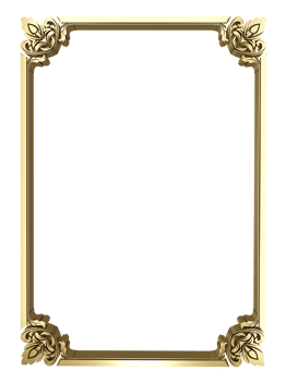 gold decorative frame png