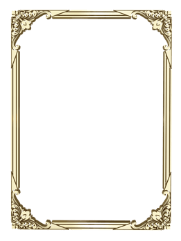 gold decorative frame png