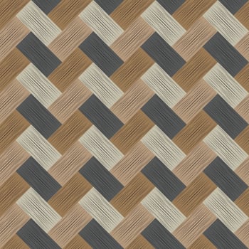 Seamless geometric tile pattern. Brown floor with wooden texture. Scribble texture. Textile rapport. Embroidery. abstract vector illustration for floor, background, wall, texture or print.
