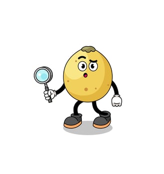 Mascot of langsat searching vector