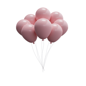 3d balloons. 3d rendering. png