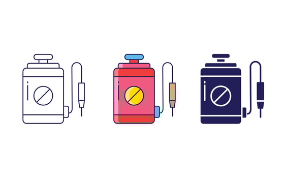 Pesticides line icon isolated on white background, Vector illustration