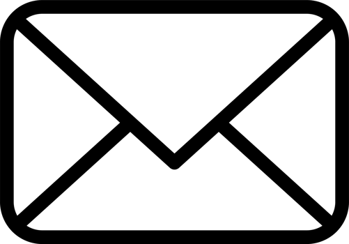 Envelope icon in white colors. Mail signs illustration. png