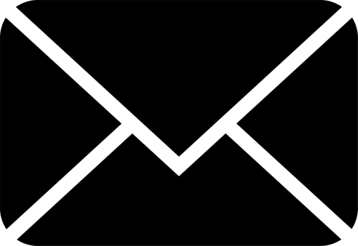 Envelope icon in black colors. Mail signs illustration. png