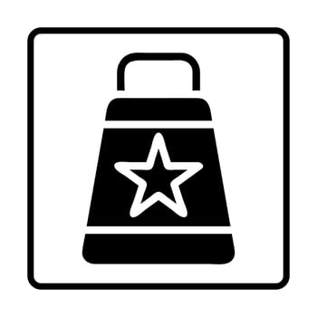 Bag solid Icon. Social media sign icons. Vector illustration isolated for graphic and web design.
