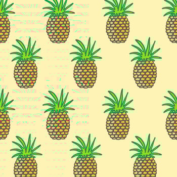 Background vector design with pineapple ornament