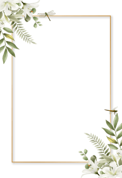 romantic wedding invitation card with greenery floral png