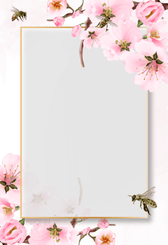 blooming sakura wedding invitations card png