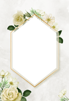 wedding invitation card with yellow flowers png
