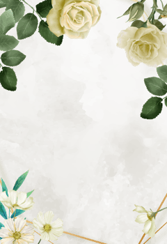 wedding invitation card with yellow flowers png