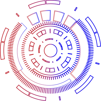 Christmas festival tech circle signal interface futuristic technology icon element abstract background illustration png