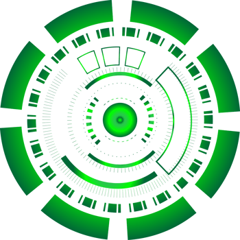 Christmas festival tech circle signal interface futuristic technology icon element abstract background illustration png