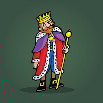 cartoon king vector pro Vector illustration with simple gradients.