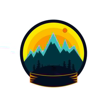 Mount embllem logo adventure vector
