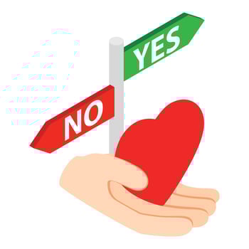 Medical insurance icon isometric vector. Human hand holding heart direction sign vector