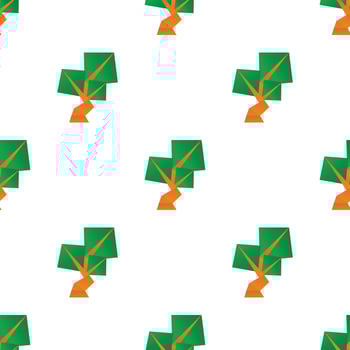 Origami tree pattern seamless vector