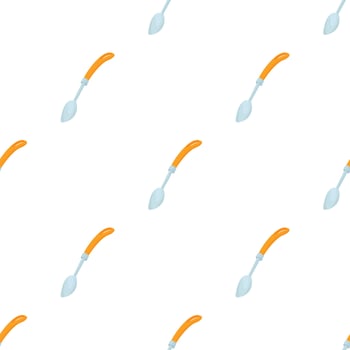 Large kitchen spoon pattern seamless vector